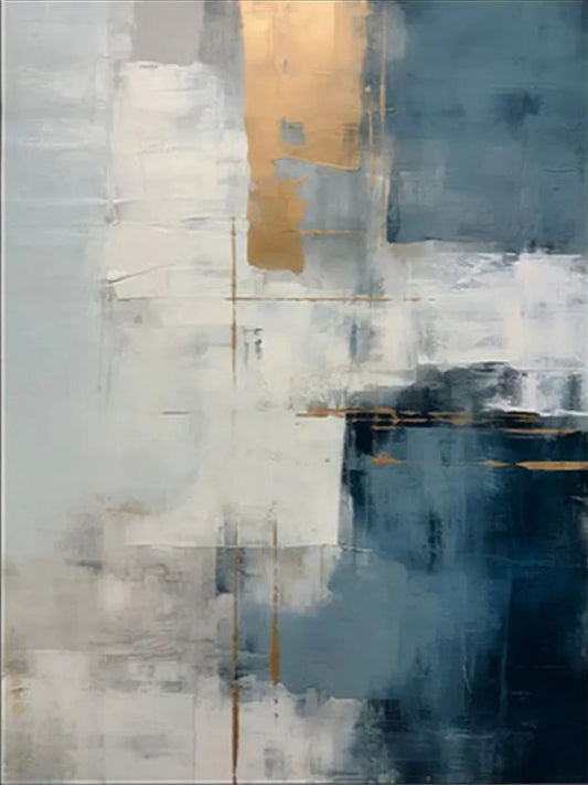 Large contemporary abstract hand-painted oil painting for living room wall decor