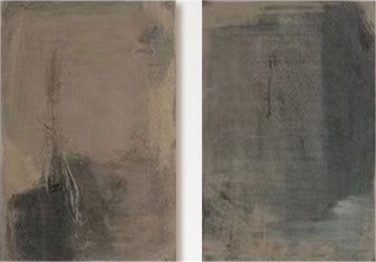 Serene Wabi-Sabi Wall Art | Hand-Painted Canvas Oil Painting #TC 236