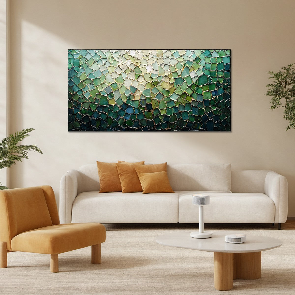 Emerald Textured Abstract Art | Original Green Canvas Painting #ZZ 248