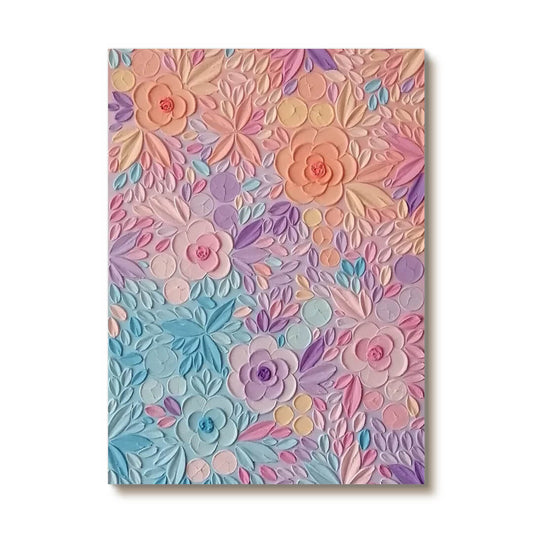 Dreamy Pastel Flower Painting | Whimsical 3D Floral Wall Art#AA 037