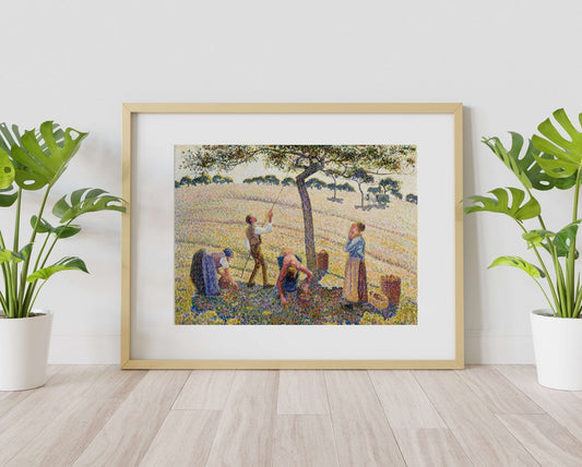 Vintage Apple Harvest Hand-Painted Oil Painting - Heavy Texture Still Life Wall Art for Kitchen & Dining Room