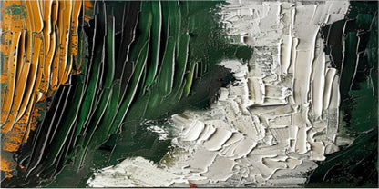 Large Green and White Abstract Oil Painting | Wall Art Decor#TC 230
