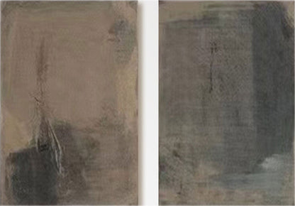 Serene Wabi-Sabi Wall Art | Hand-Painted Canvas Oil Painting #TC 236