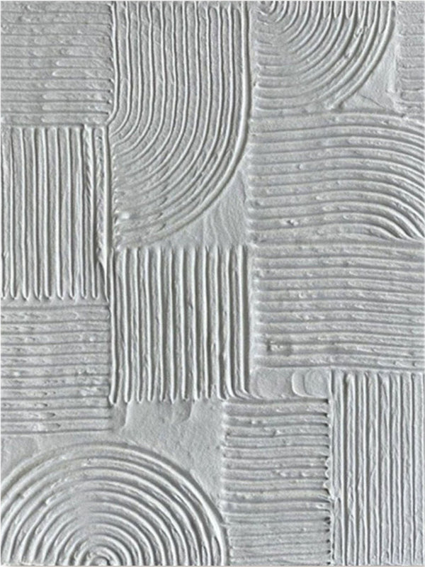 Modern White Wabi-Sabi Wall Art | Abstract Canvas Painting #TC 235