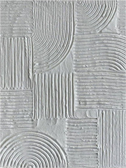 Modern White Wabi-Sabi Wall Art | Abstract Canvas Painting #TC 235