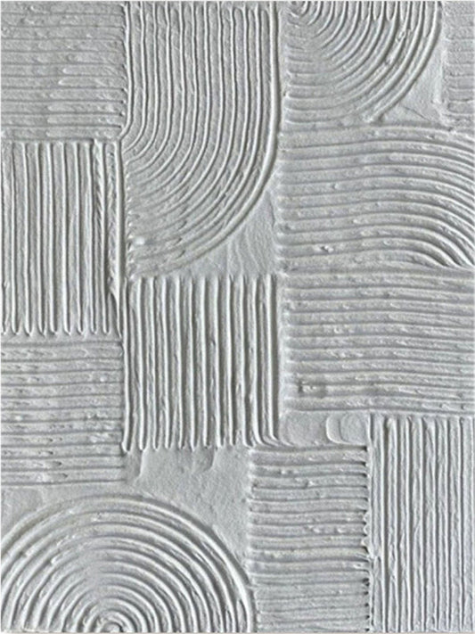Modern White Wabi-Sabi Wall Art | Abstract Canvas Painting #TC 235