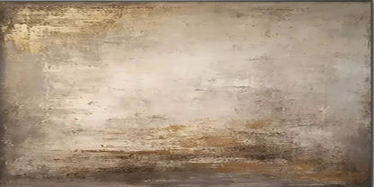 Modern Neutral Wall Art with Gold Leaf - Large Hand-Painted Minimalist Abstract Painting on Canvas #JJ080