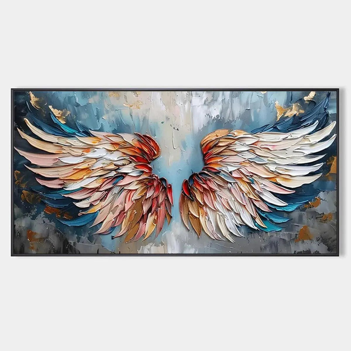 Textured Angel Wings Wall Art | Original Hand-Painted Canvas#ZZ 250