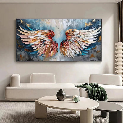 Textured Angel Wings Wall Art | Original Hand-Painted Canvas#ZZ 250