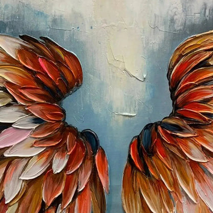 Textured Angel Wings Wall Art | Original Hand-Painted Canvas#ZZ 250
