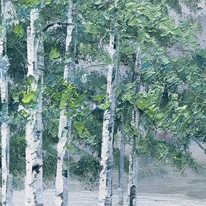 Mountain Lake Landscape Oil Painting - Autumn Forest Wall Art