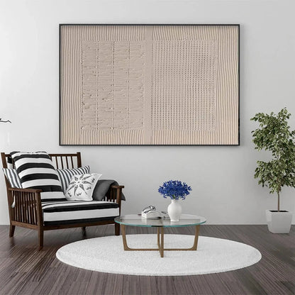 Large Beige Wabi Sabi Textured Wall Art - Minimalist Canvas Painting#ZZ 236