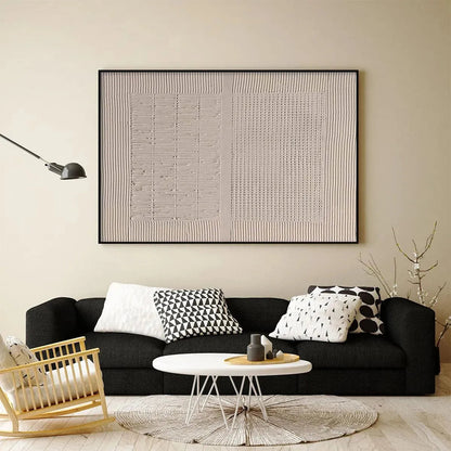 Large Beige Wabi Sabi Textured Wall Art - Minimalist Canvas Painting#ZZ 236