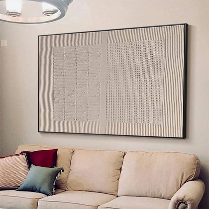 Large Beige Wabi Sabi Textured Wall Art - Minimalist Canvas Painting#ZZ 236