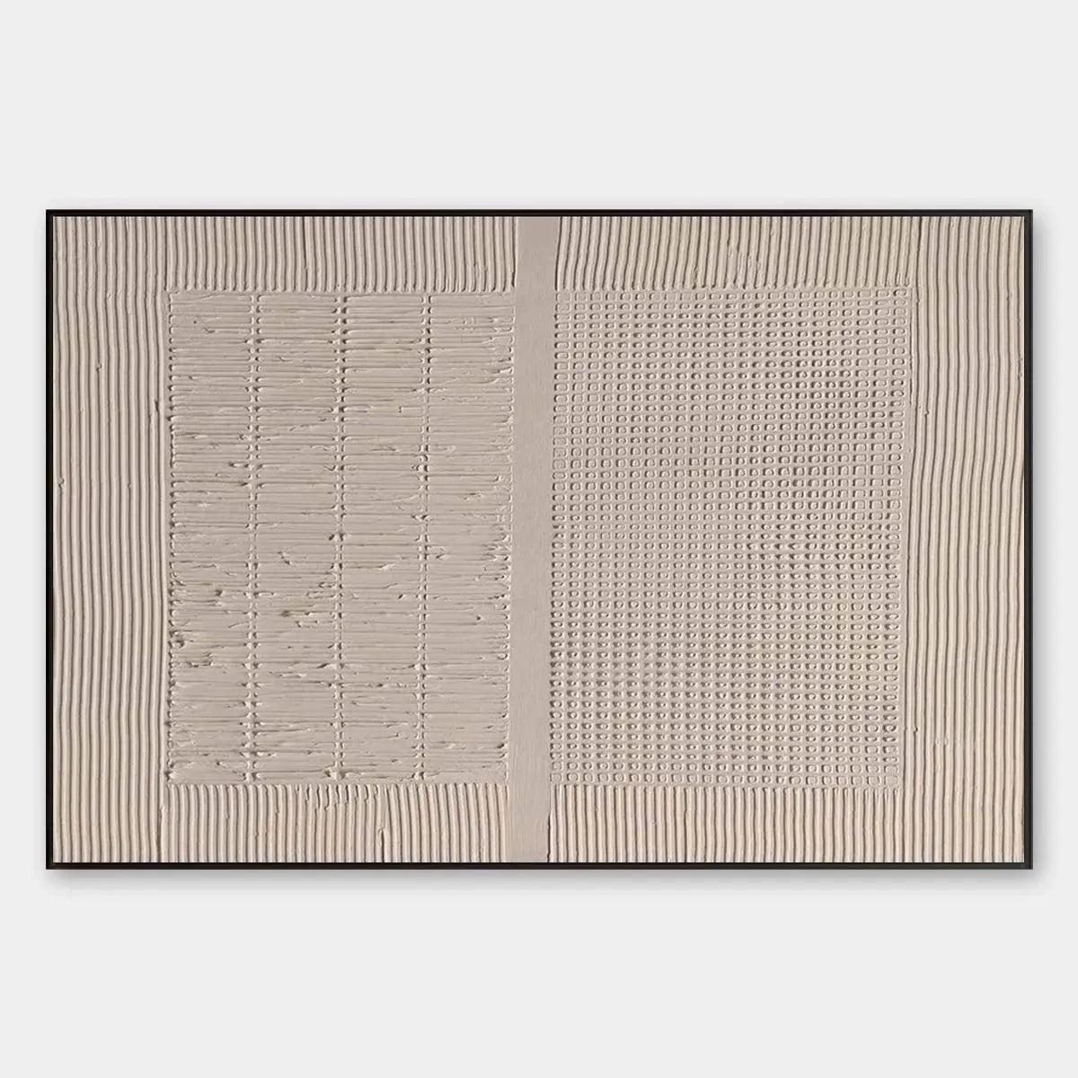 Large Beige Wabi Sabi Textured Wall Art - Minimalist Canvas Painting#ZZ 236