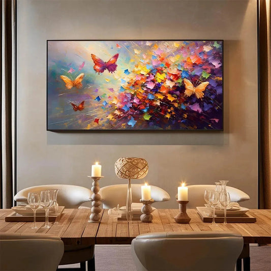 Colorful Abstract Butterfly Painting - Vibrant Animal Wall Art#ZZ 258