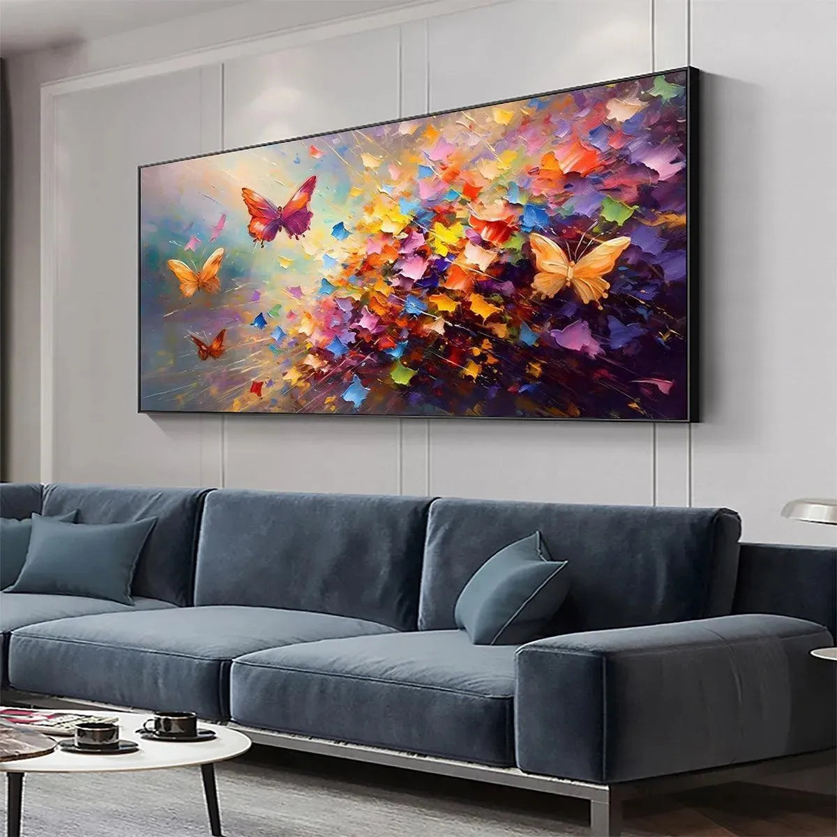 Colorful Abstract Butterfly Painting - Vibrant Animal Wall Art#ZZ 258