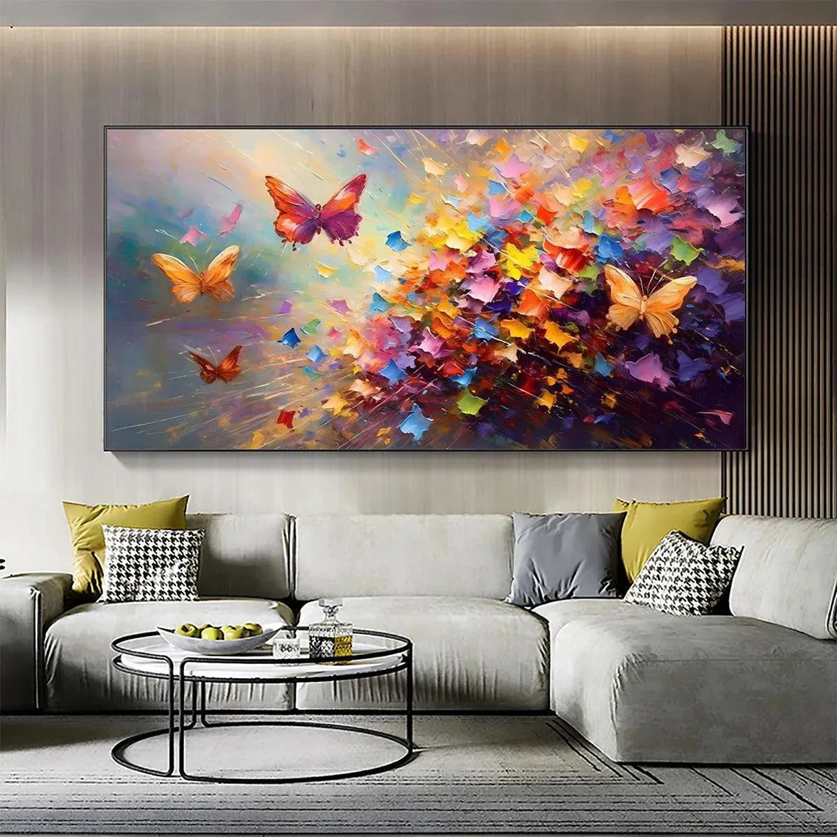 Colorful Abstract Butterfly Painting - Vibrant Animal Wall Art#ZZ 258