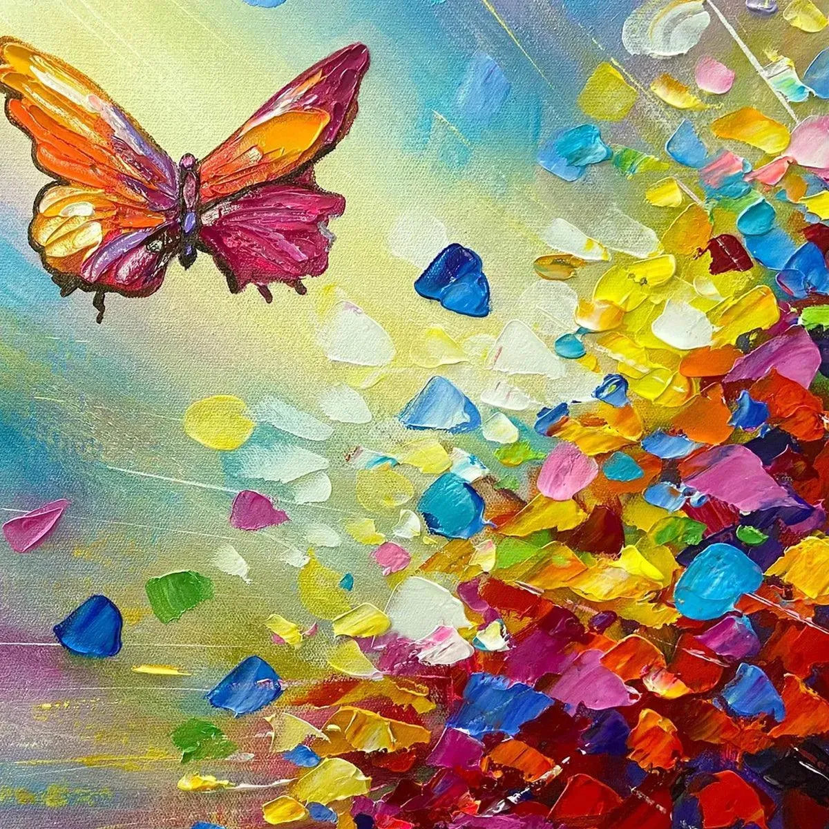 Colorful Abstract Butterfly Painting - Vibrant Animal Wall Art#ZZ 258