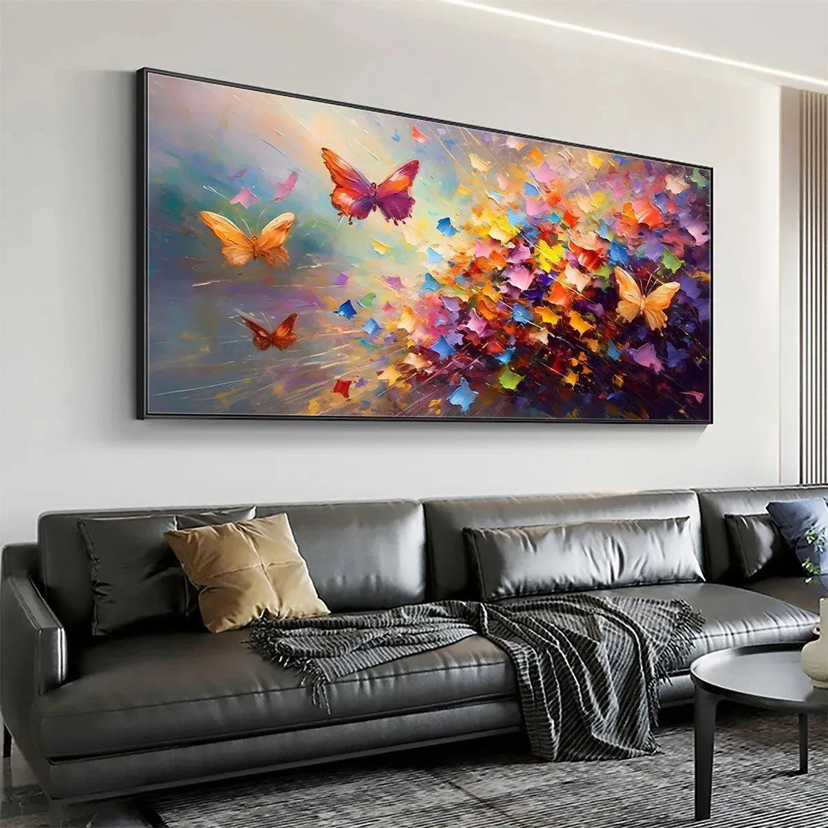 Colorful Abstract Butterfly Painting - Vibrant Animal Wall Art#ZZ 258