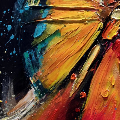 Vibrant Abstract Butterfly Painting - Bold Animal Wall Art #ZZ 259