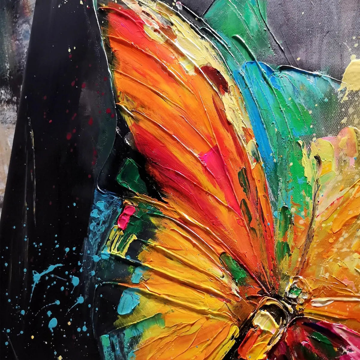 Vibrant Abstract Butterfly Painting - Bold Animal Wall Art #ZZ 259