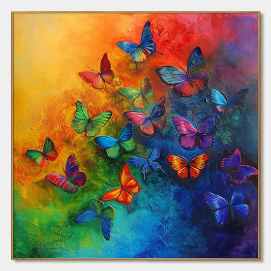Colorful Abstract Butterfly Painting - Vibrant Animal Wall Art#ZZ 260
