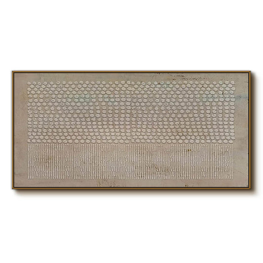 Large Textured 3D Beige Abstract Art | Minimalist Neutral Plaster Wall Decor #AA 059