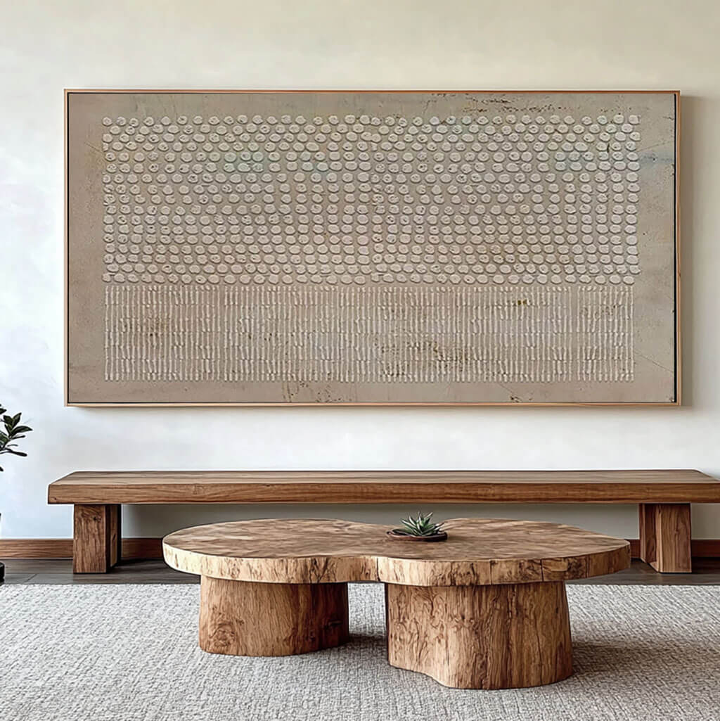 Wabi Sabi Wall Art | Neutral Textured Abstract Painting