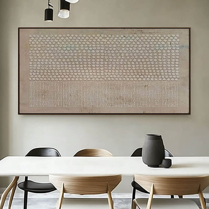 Large Textured 3D Beige Abstract Art | Minimalist Neutral Plaster Wall Decor #AA 059