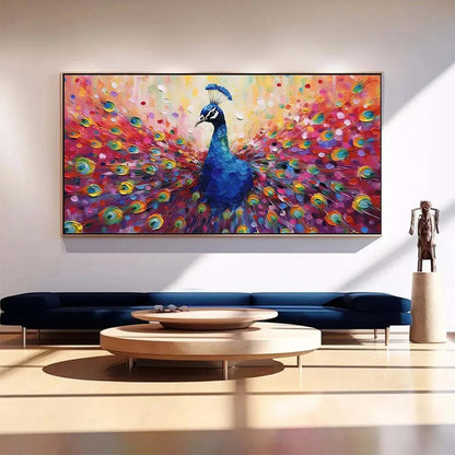 Colorful Peacock Art | Modern Animal Painting for Walls