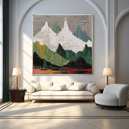 Large Abstract Mountain Wall Art | Modern Textured Painting#TC 231