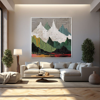 Large Abstract Mountain Wall Art | Modern Textured Painting#TC 231