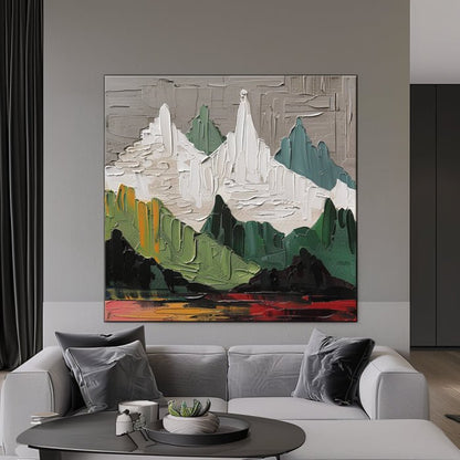 Large Abstract Mountain Wall Art | Modern Textured Painting#TC 231