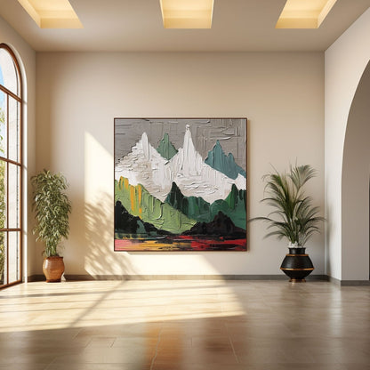 Large Abstract Mountain Wall Art | Modern Textured Painting#TC 231