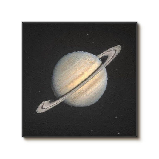 Modern Space Art Canvas | Minimalist Saturn Planet Painting#AA 035
