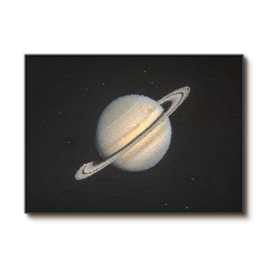 Modern Space Art Canvas | Minimalist Saturn Planet Painting #AA 053