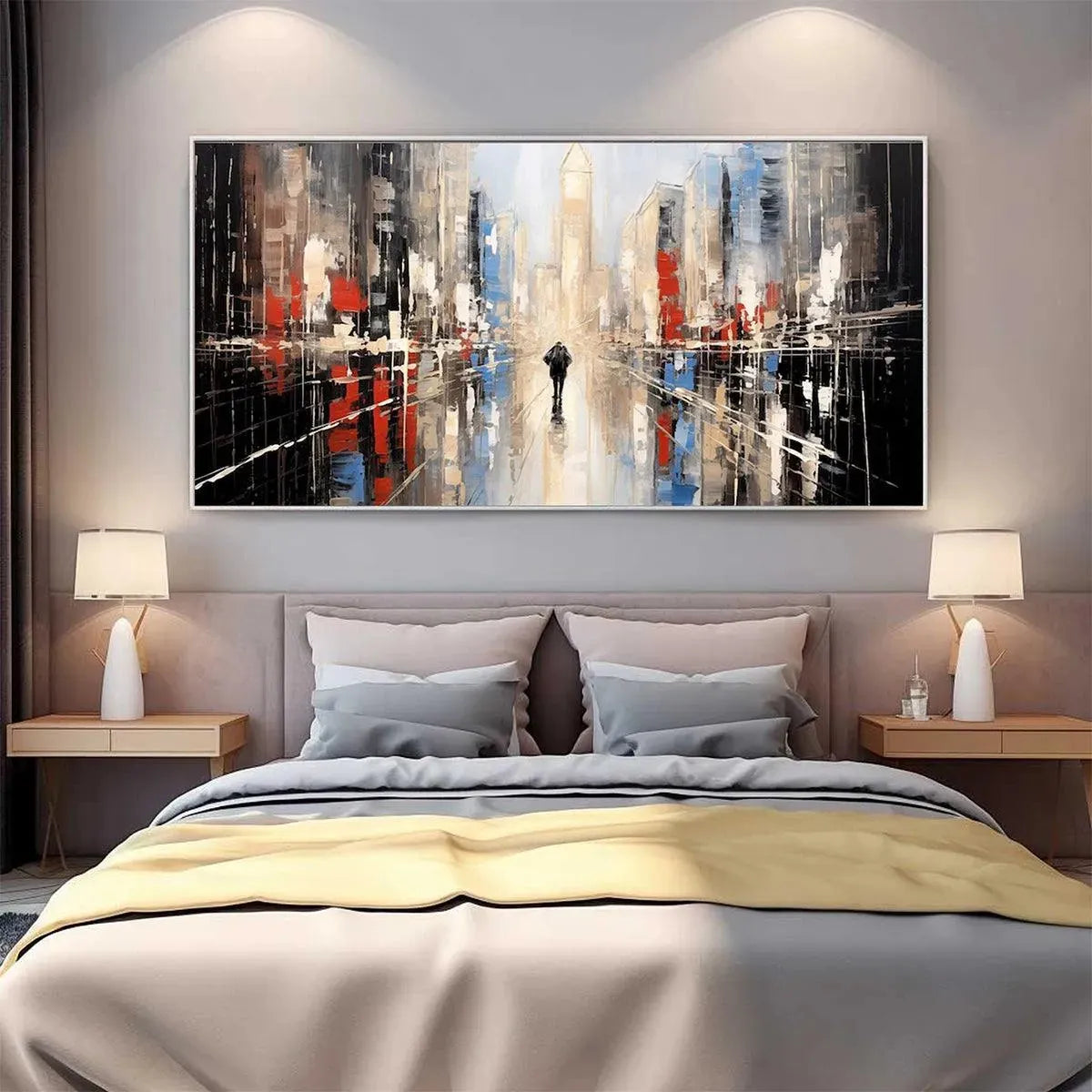 Modern City Painting | Contemporary Urban Art for Home