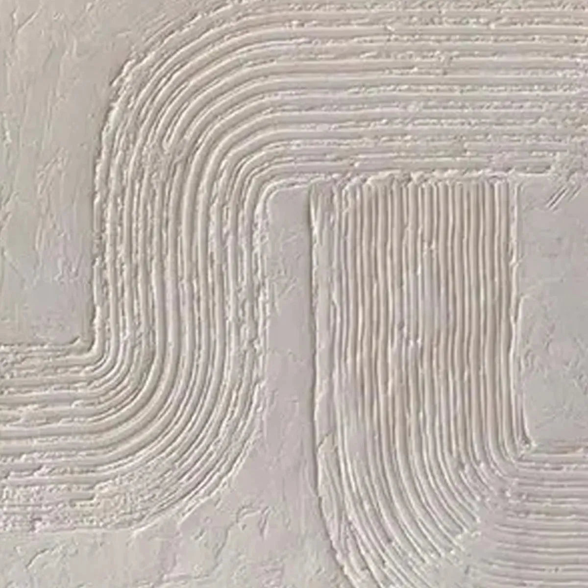 Set of 2 large hand-painted white textured 3D abstract diptych oil paintings