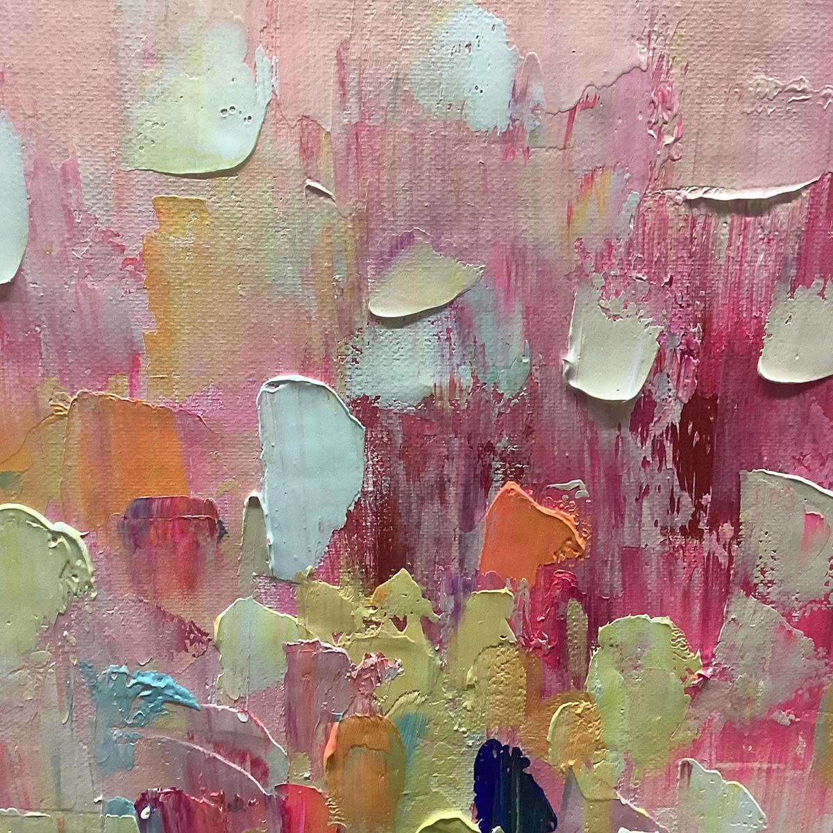 Modern Abstract Confetti Painting - Large Colorful Hand-Painted Playful Wall Art on Canvas #AA179
