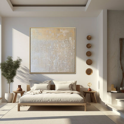 Modern Minimalist Wabi-Sabi Oversized Plaster Style Canvas Artwork - Large Textured Contemporary Abstract Wall Decor #TC239