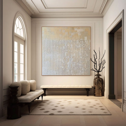 Modern Minimalist Wabi-Sabi Oversized Plaster Style Canvas Artwork - Large Textured Contemporary Abstract Wall Decor #TC239