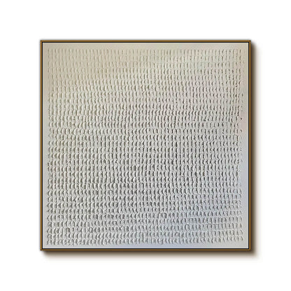 Rhythmic Textured Pattern Art | Minimalist White Canvas#AA 049