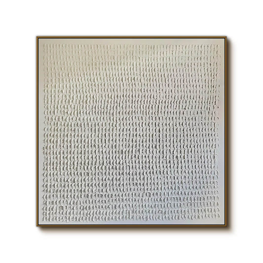 Rhythmic Textured Pattern Art | Minimalist White Canvas#AA 049
