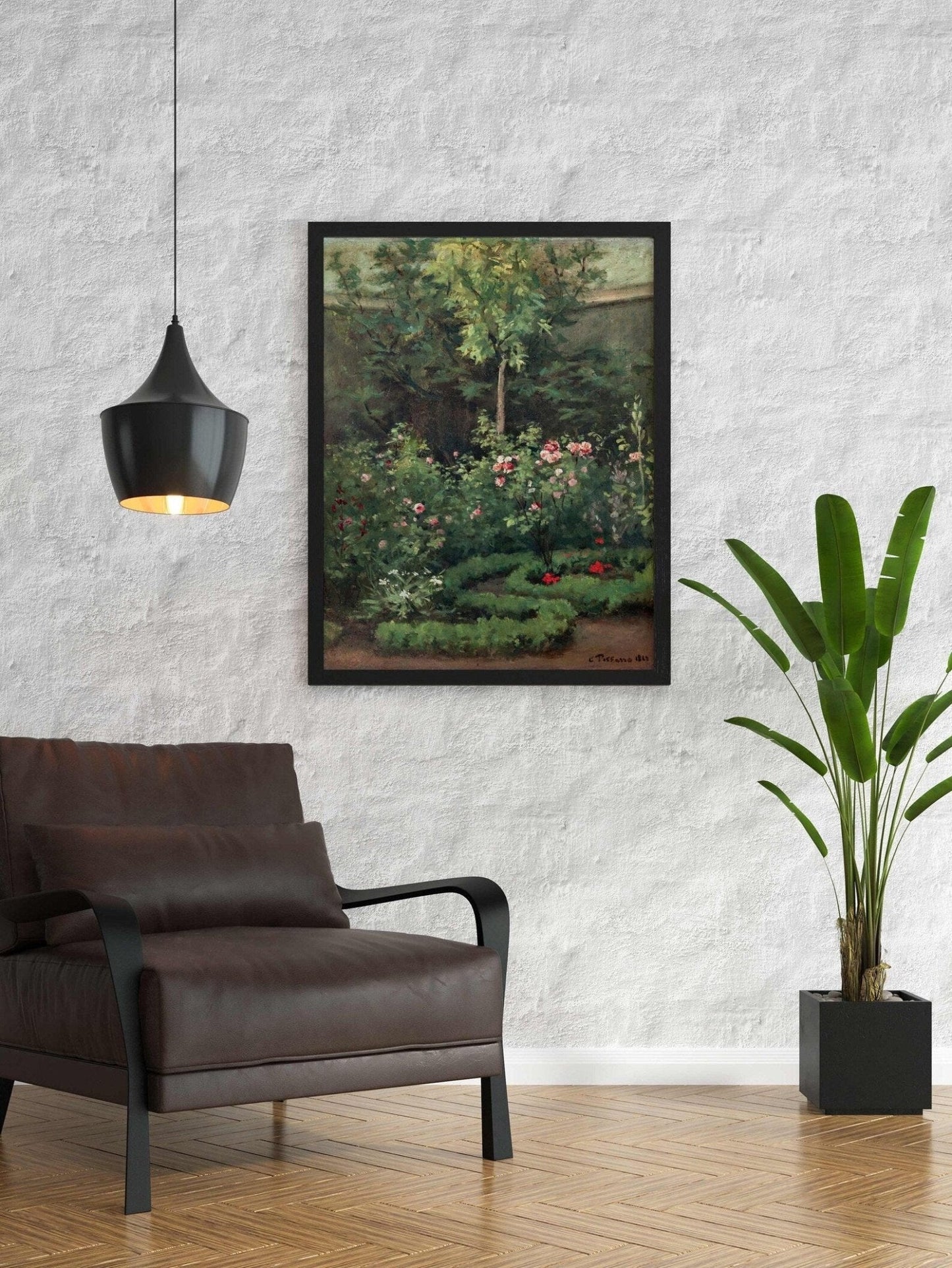 A Rose Garden - Vintage Impressionist Landscape Oil Painting & Floral Nature Wall Art #RG033