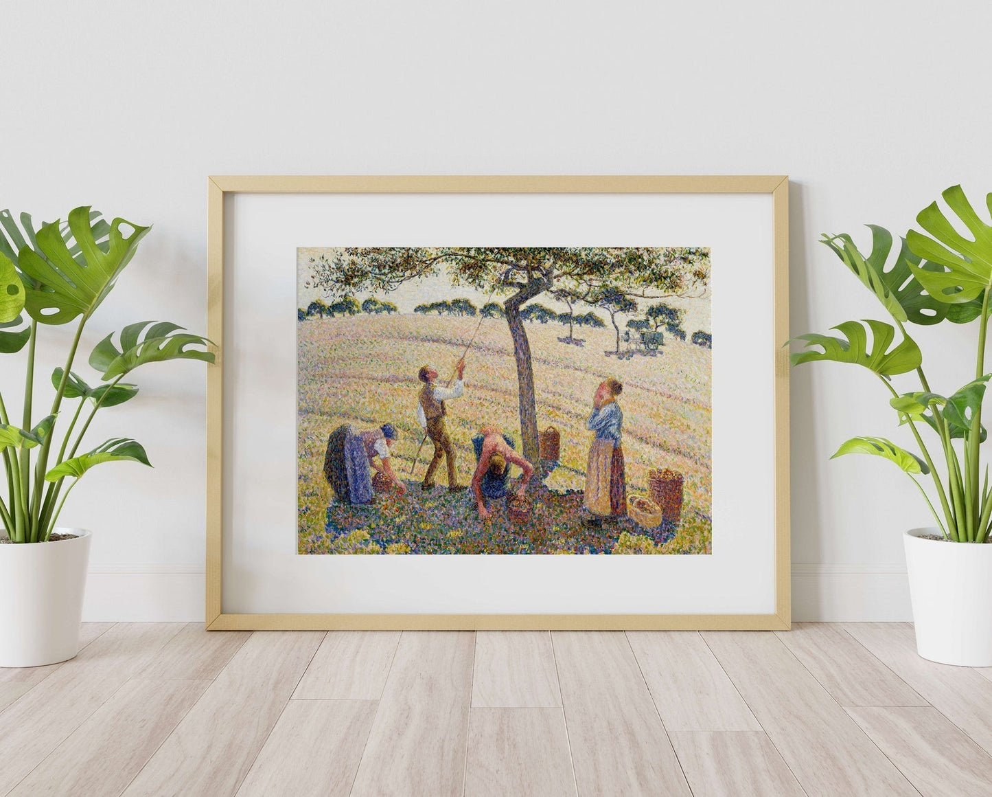 Vintage Apple Harvest Hand-Painted Oil Painting - Heavy Texture Still Life Wall Art for Kitchen & Dining Room