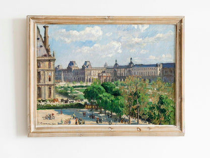 Place Du Carrousel, Paris - Vintage Impressionist Cityscape Oil Painting & French Street Scene Art #PC058
