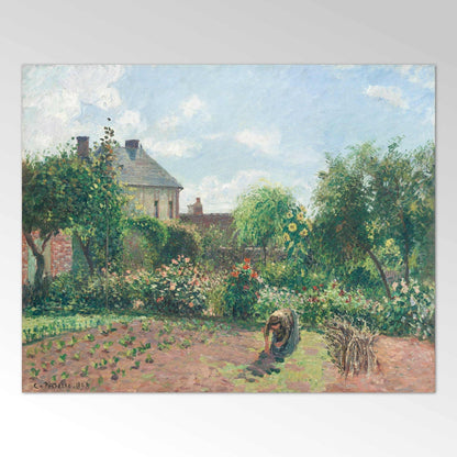 The Artist’s Garden at Eragny - Vintage Impressionist Landscape Oil Painting & Floral Garden Wall Art #AG077