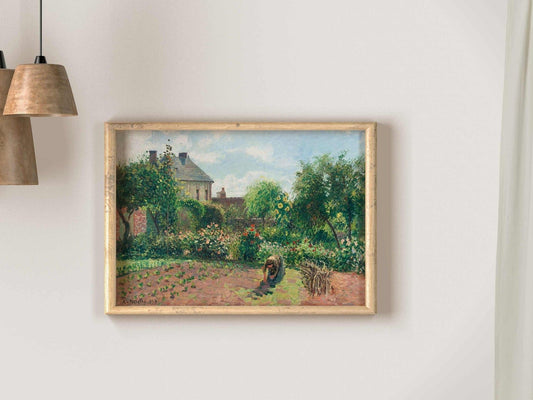 The Artist’s Garden at Eragny - Vintage Impressionist Landscape Oil Painting & Floral Garden Wall Art #AG077