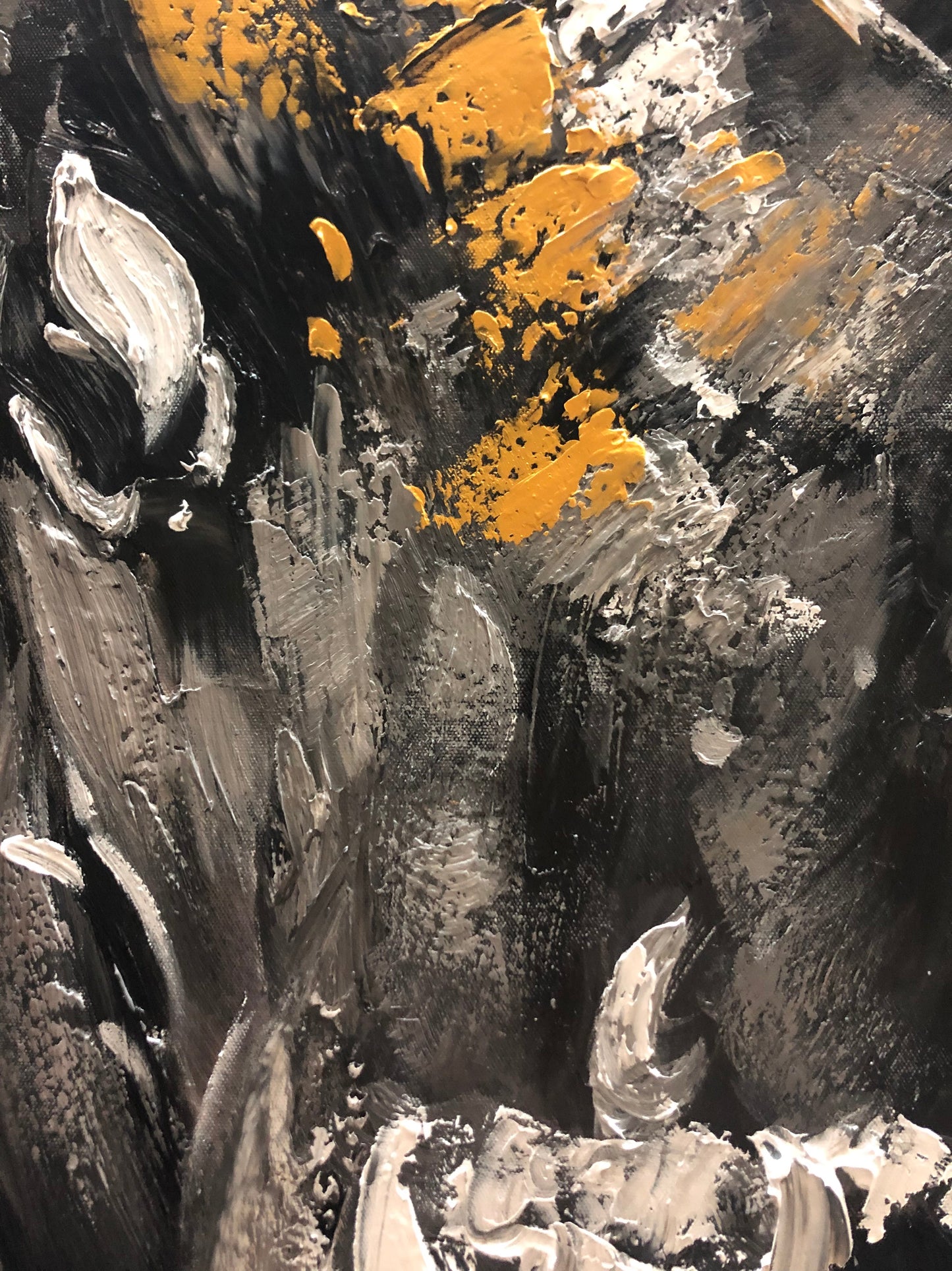 Powerful Abstract Bull Canvas Art - Large Hand-Painted Animal Oil Painting for Office Decor #ZZ024